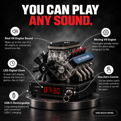 RevWake™ V8 Engine Alarm Clock