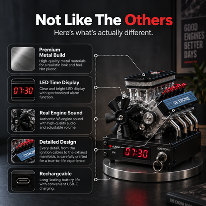 RevWake™ V8 Engine Alarm Clock