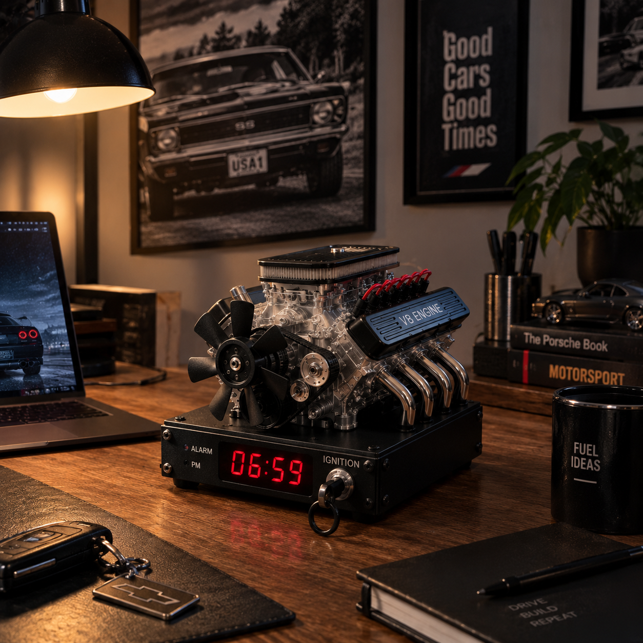 RevWake™ V8 Engine Alarm Clock